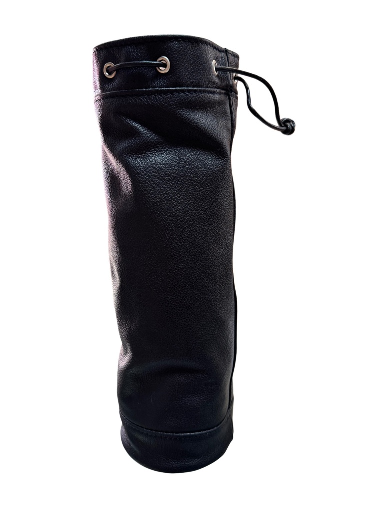 Sac en cuir pour bouteille de vin.