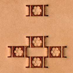 X598 Craftool® basketweave stamp, Tandy Leather.