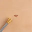 Timbre en laiton de tuile de coquille, Tandy Leather.