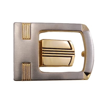 [U317] Buckle 1 1/8 threetone nickelgoldblack 