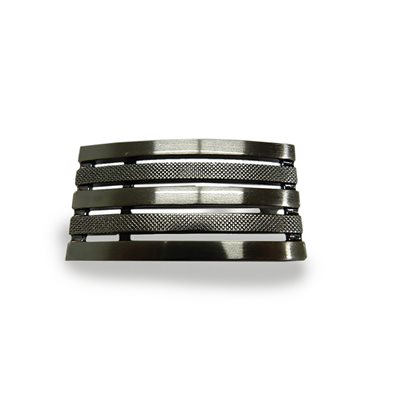 [L-HA0993] Buckle 11/8' 1Prong Satin Silver Fence