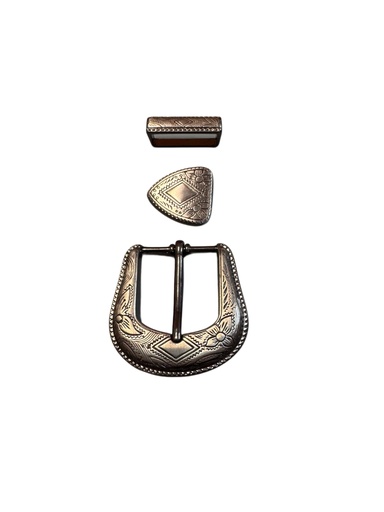 [U146NA] Buckle 11/8 antique nickel (3 parts) 