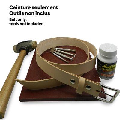 Ceinture en cuir Naturel végétal à Personnaliser