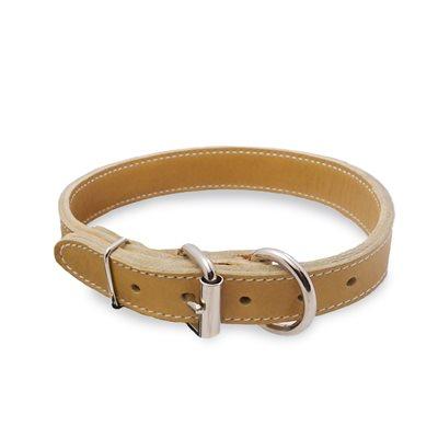 Double latigo collar 1, 20-22-24 white stitched