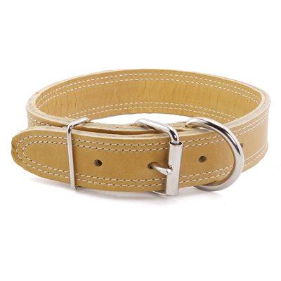 Dog Collar, Double Latigo Leather, 1-1/2".