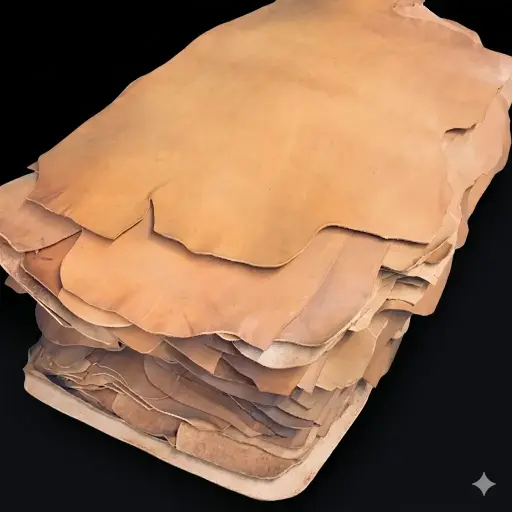 [VGN-ARG89-TAN] Natural Vegetable Tanned Leather Light Tan. 8-9oz