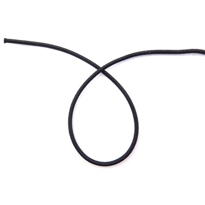 Black round elastic 2.8mm (7/64).