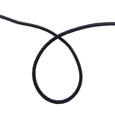 Black round elastic 1.3mm (3/64)