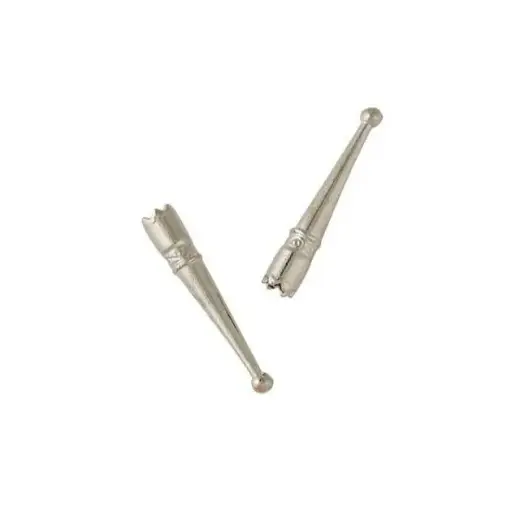 [11232-00] Embout long bolo cordon à coller 1-9/16 nickel plaqué.