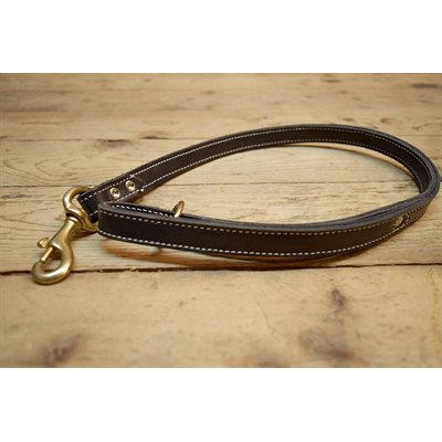 Latigo leash 3/4 X 48 double stitched white  