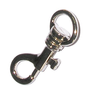 Round nickel rotating 1/2 carabiner.