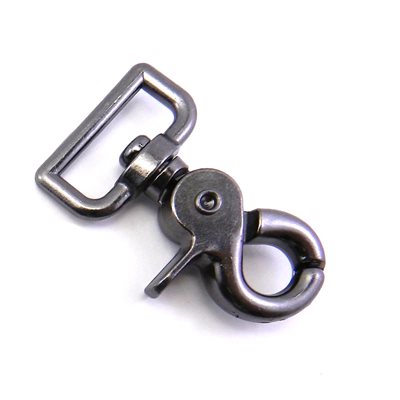 [AL5015-1GM] Carabiner 1 rota scissor, D, gun metal plated 