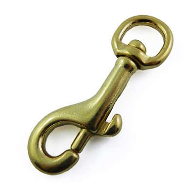 [AL225-12B-LEGER] Carabiner 1/2" x 2-1/2" Strong, rotating round brass
