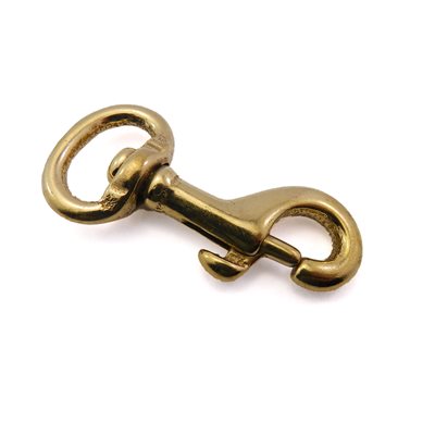 [AL225-58B-LEGER] mousqueton 5/8" x 2-1/2" fort rotatif rond laiton