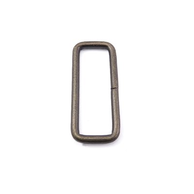 [W2030A] Passant rectangle fil rond 1-1/4 X 3/8 or antique