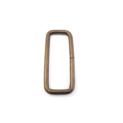 [W2050A] Rectangle loop round wire 1-5/8 X 1/2 antique gold