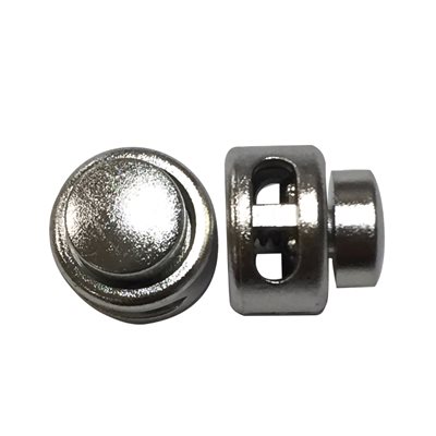 [FPOP12N] Passant à cordon plastique argent 12 x 18.5 mm (un) SWG