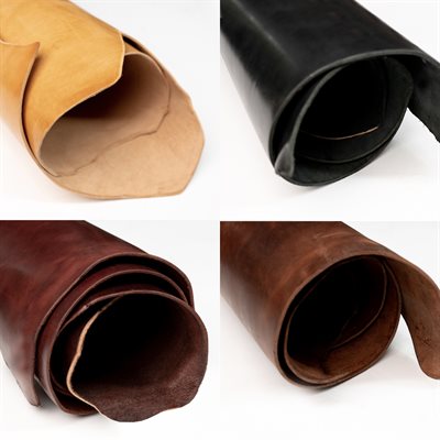 Harness leather 11-13oz, vegetable tanned.