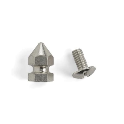 [1312-00] Pointes spikes visées 1/2 plaquées nickel (10)