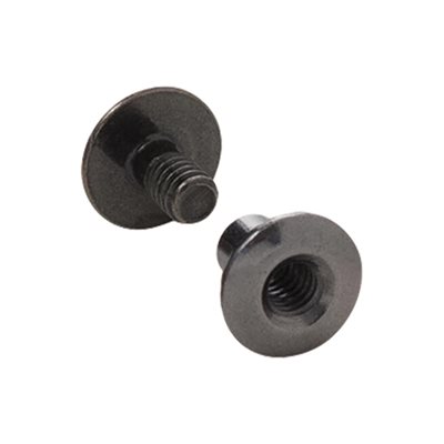 [1296-64] Poteaux à vis dos ouvert gun metal 1/8" (10)