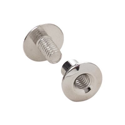 [1296-02] Poteaux à vis à dos ouvert nickel, Tandy Leather