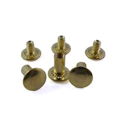 [1291-01B] Chicago screw 3/8 bright brass (10)