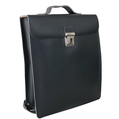 Vintage style split leather vertical school bag.