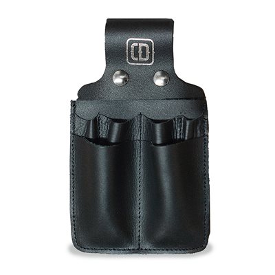 [DM-361] Etui utilitaire cuir noir 7 comp. 5x8.5"  *