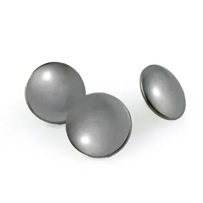 Shiny gun metal AR snap button