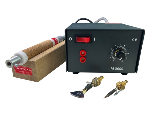 [M3000-KIT] Kit - Fer à fileter pour cuir 1 voie M3000 - Regad.