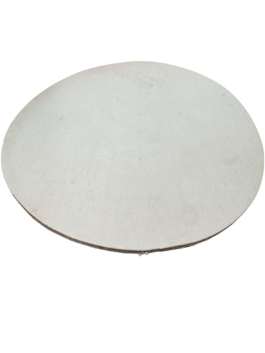 6.5" round natural 'skirting' leather, vegetable tanned.