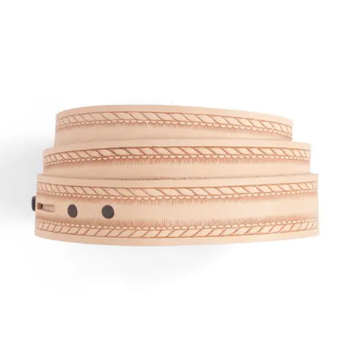 [4564-00]      Blank embossed belt with rope trim