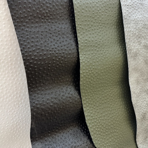 Ostrich-style cowhides