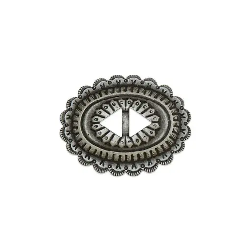 Conchos fendus Sonora en nickel givré, Tandy Leather.